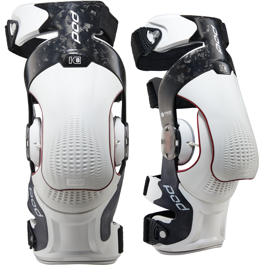 POD K8 3.0 Knee Brace Carbon Small - Premium Carbon Fiber Support with Adaptive Fit and Impact Protection