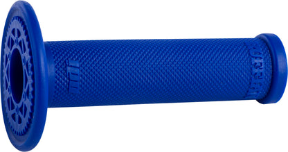 ODI Ruffian No Waffle Blue Grip - 1/2 Waffle MX Racing Handlebar Grip