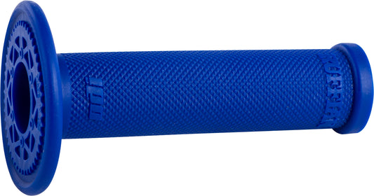 ODI Ruffian No Waffle Blue Grip - 1/2 Waffle MX Racing Handlebar Grip