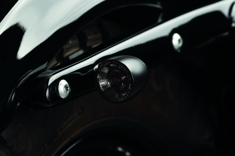 Kuryakyn Bullet 1000 White/Amber Clear Lens Satin Black Marker Lights – Part Number kur2555