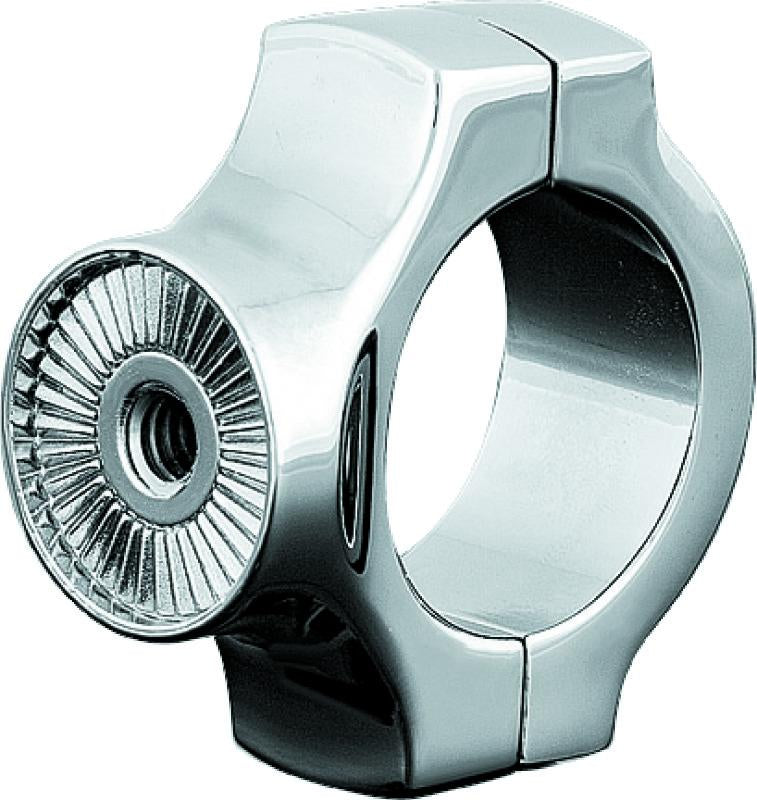 Kuryakyn Side Mount License Plate Clamp for Yamaha XV1700A and Dyna Models - Chrome or Gloss Black Finish