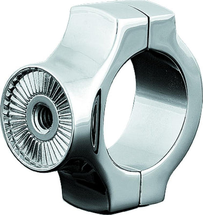 Kuryakyn Side Mount License Plate Clamp for Yamaha XV1700A and Dyna Models - Chrome or Gloss Black Finish