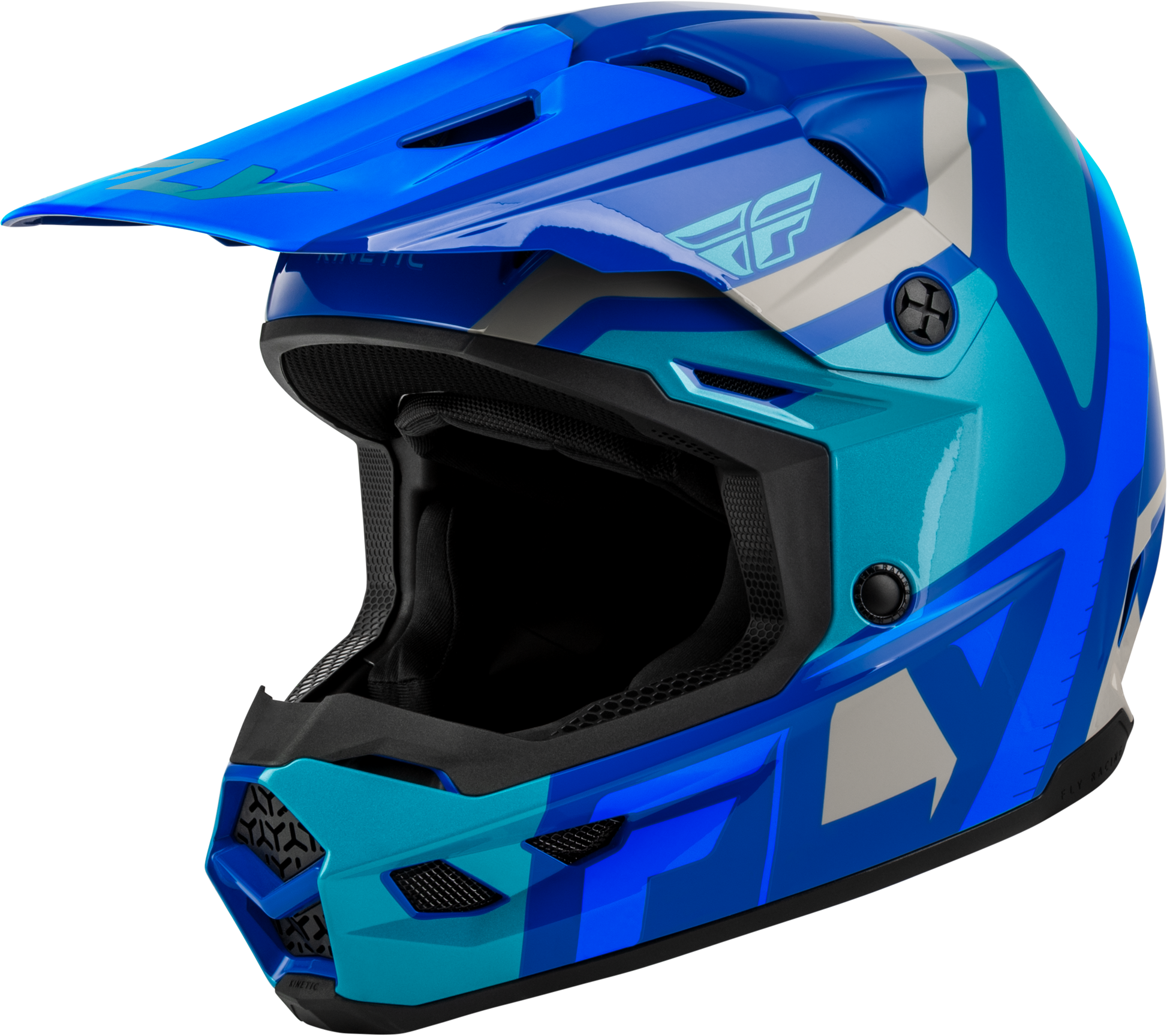 Youth Kinetic Scrap Helmet Blue/Light Blue/Grey Yl