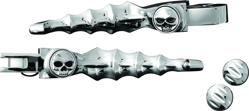 Kuryakyn Zombie Levers 96-Up Cable Chrome - Stylish Motorcycle Brake and Clutch Levers for Harley-Davidson
