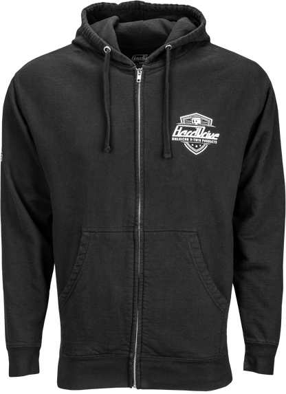 HARDDRIVE SHIELD HOODIE BLACK/WHITE LG