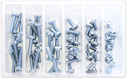 BOLT SV-M6PAN M6 Pan Head Phillips Assortment Kit, 120 Pieces