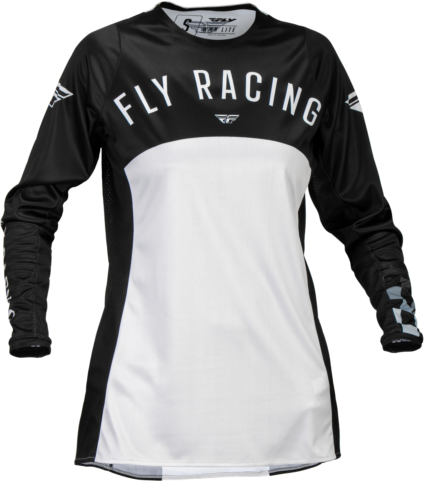 Fly Racing Women's Lite Jersey Black/Light Grey Md - Lightweight Performance Motorcycle Jersey
