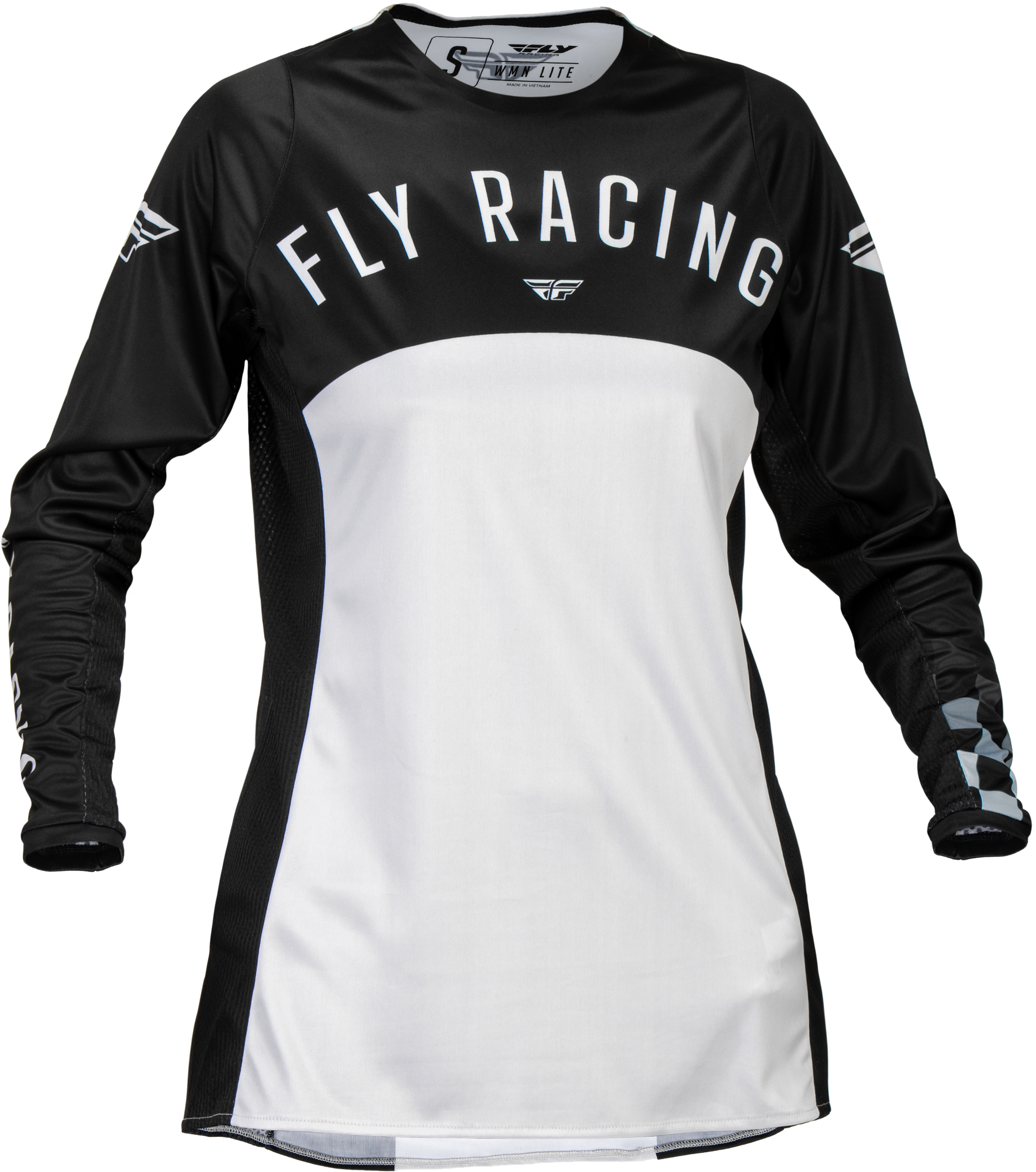 Fly Racing Women's Lite Jersey Black/Light Grey Md - Lightweight Performance Motorcycle Jersey