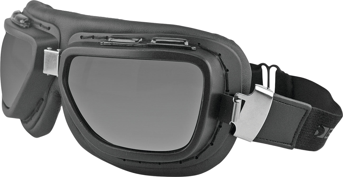 BOBSTER Pilot Goggles Matte Black with Interchangeable Lenses - Retro and Modern Style