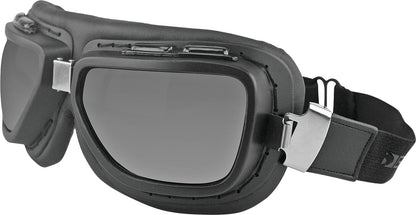BOBSTER Pilot Goggles Matte Black with Interchangeable Lenses - Retro and Modern Style