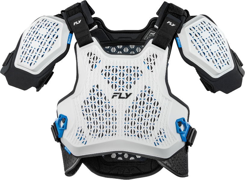 Fly Racing Blueprint RCH 2 Chest Protector White Large/XL - Impact-Resistant Motorcycle Gear