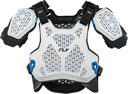 Fly Racing Blueprint RCH 2 Chest Protector White Large/XL - Impact-Resistant Motorcycle Gear