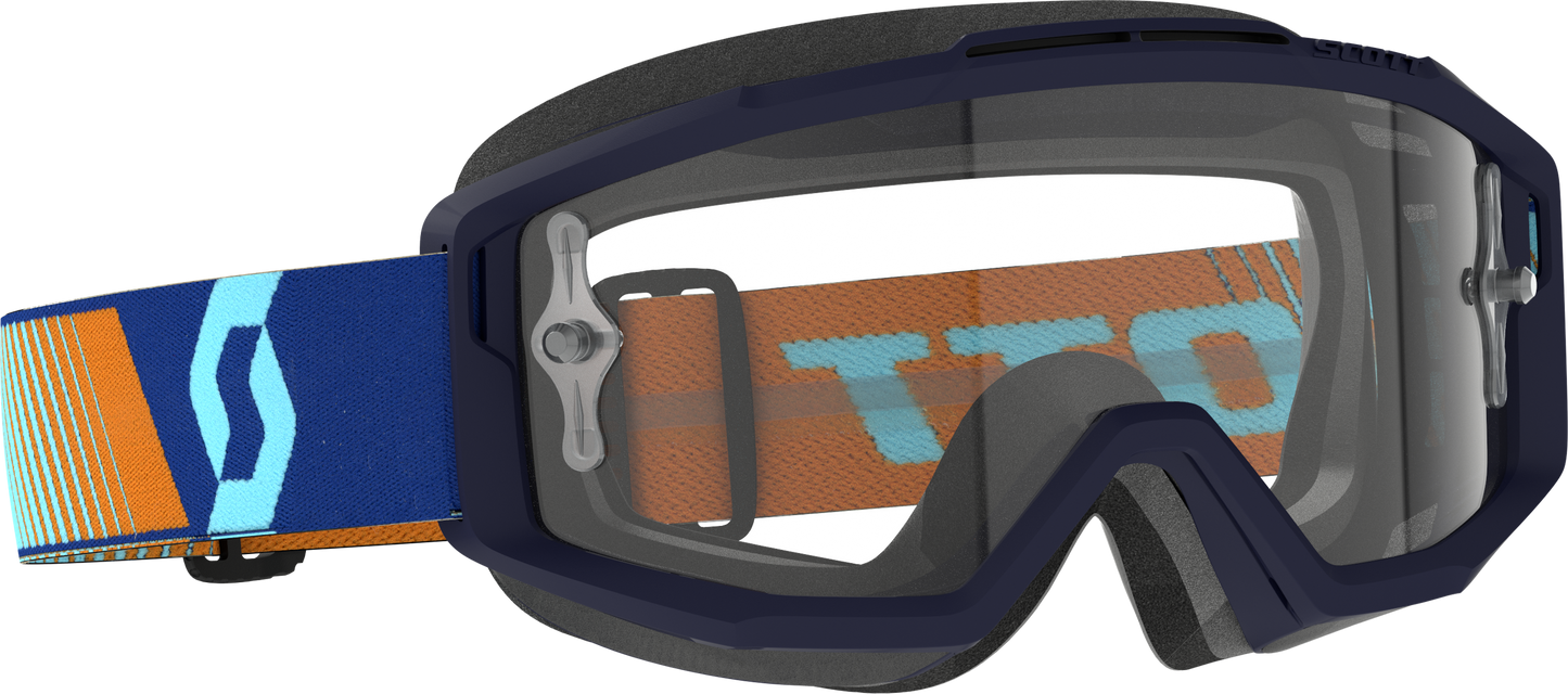 Scott Split OTG Goggle Royal Blue Orange Clear Works – Prescription-Friendly Ski and Snowboard Goggles