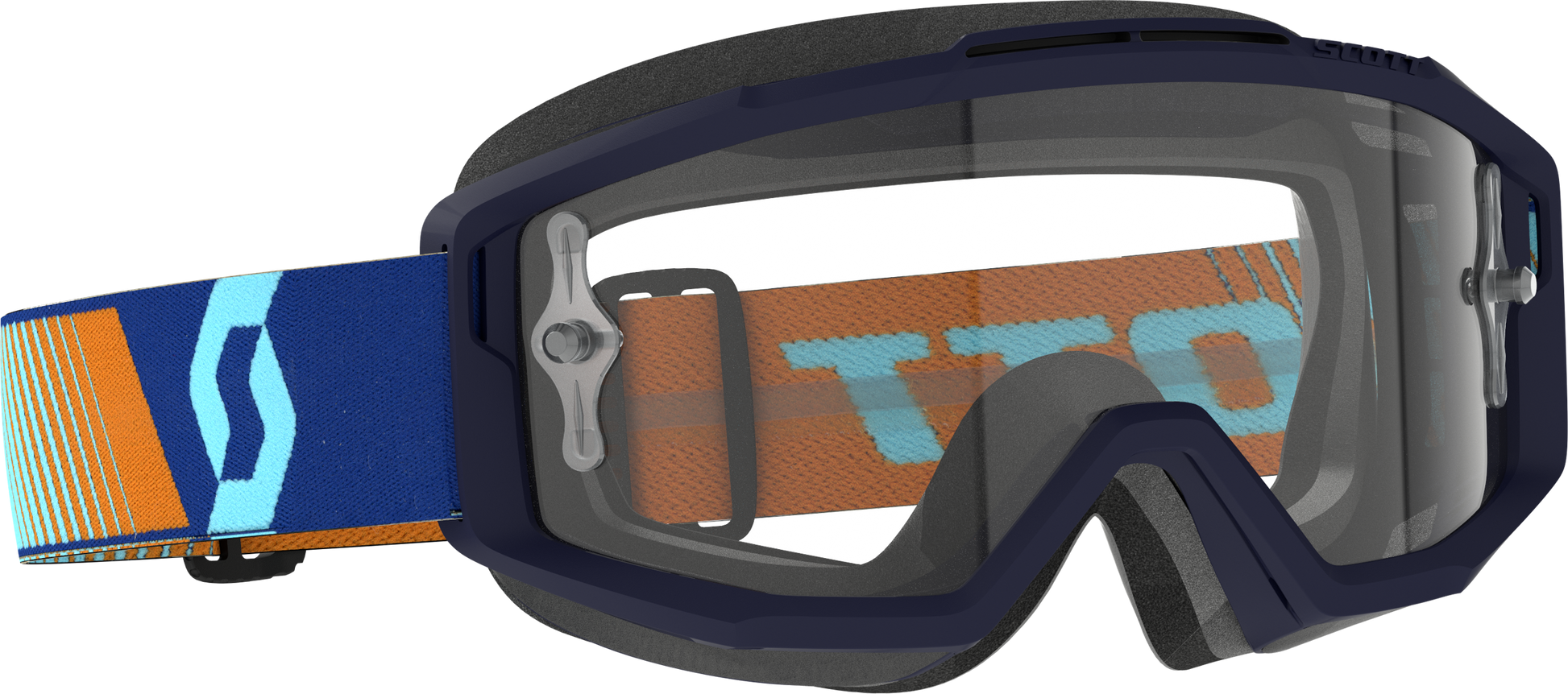 Scott Split OTG Goggle Royal Blue Orange Clear Works – Prescription-Friendly Ski and Snowboard Goggles