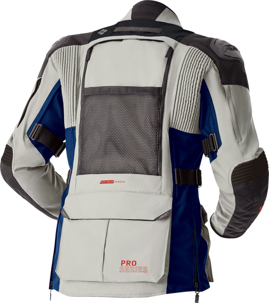 RST Women's Pro Series Adventure D3O Jacket in Silver/Blue Textile XL