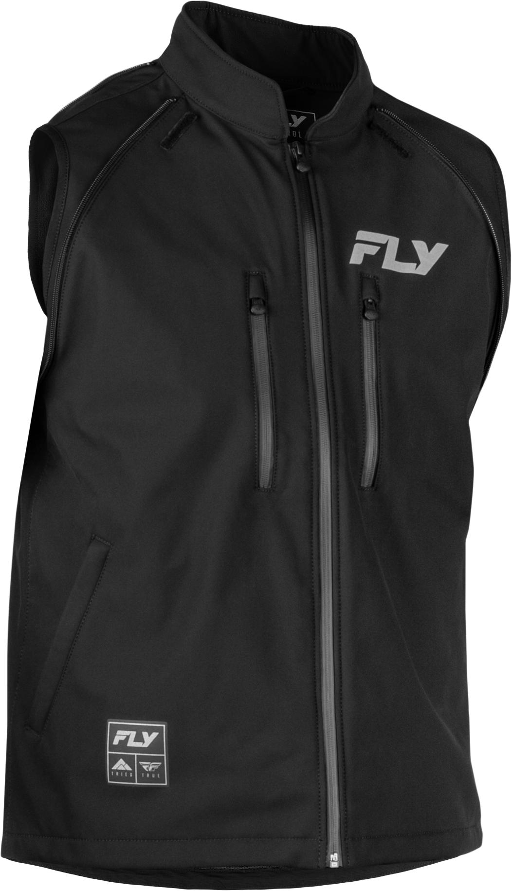 Fly Racing Patrol Jacket Black/Grey 2X - Lightweight Windproof and Water-Resistant Motorcycle Outerwear