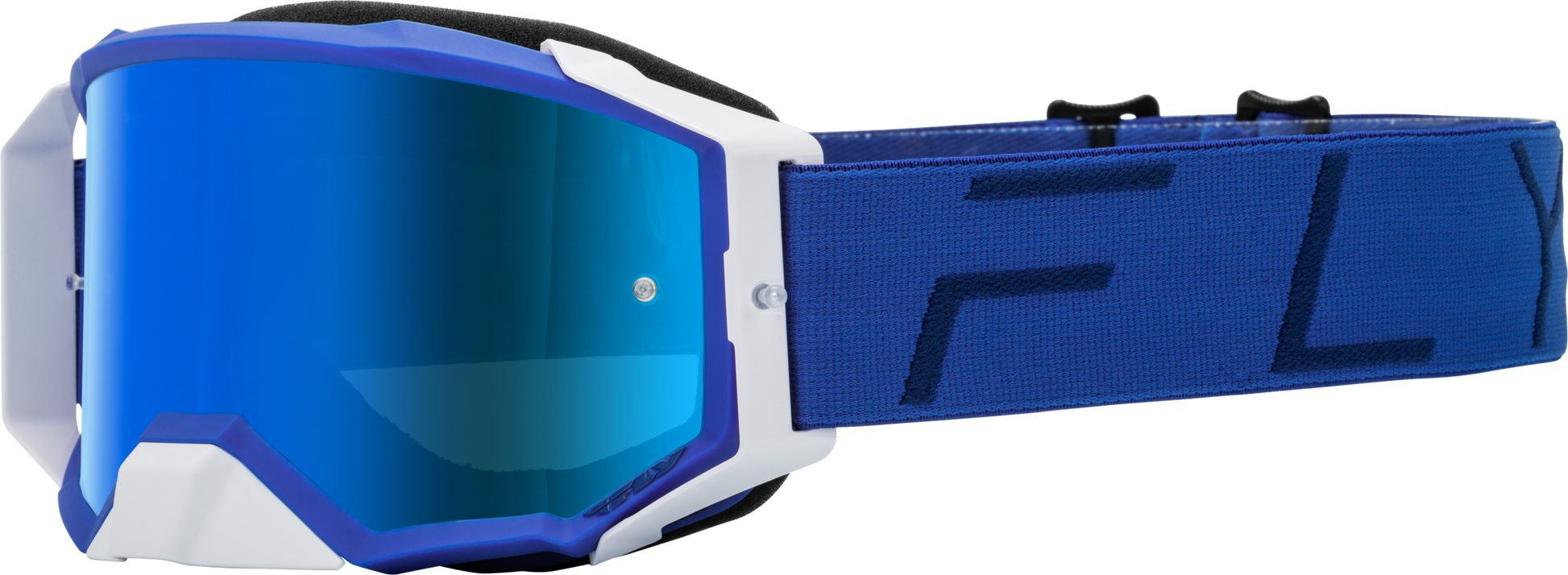 Fly Racing Zone Pro Goggle Blue with Sky Blue Mirror/Sky Blue Lens – Lightweight, Durable Protective Eyewear