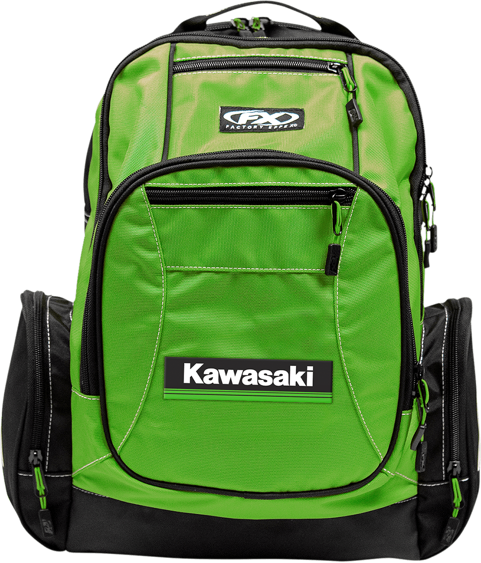 Factory Effex Kawasaki Premium Backpack - Green (Part No. 23-89100) - Kelly Motorsports