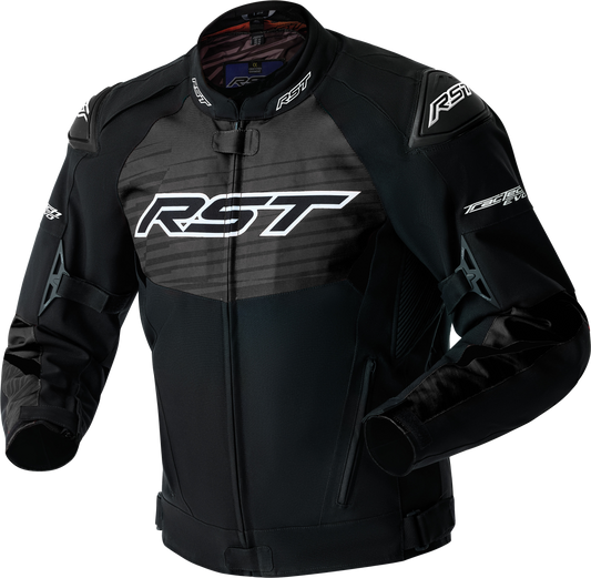 RST Tractech Evo D3o Textile Motorcycle Jacket with White and Black Design