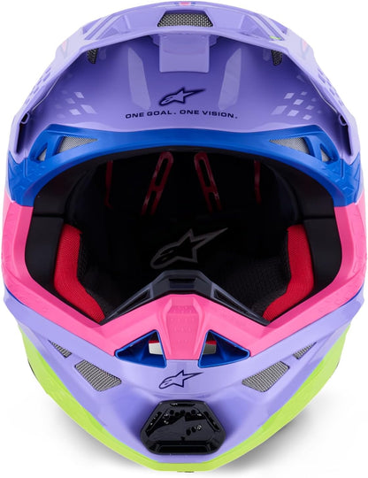 ALPINESTARS S-M10 JETT LAWRENCE R01 HELMET PURP/PNK FLUO/YLW FLUO GLS XS