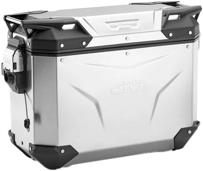 GIVI Outback Evo Smart Case 37L Left Side Silver - Aluminum Motorcycle Side Case