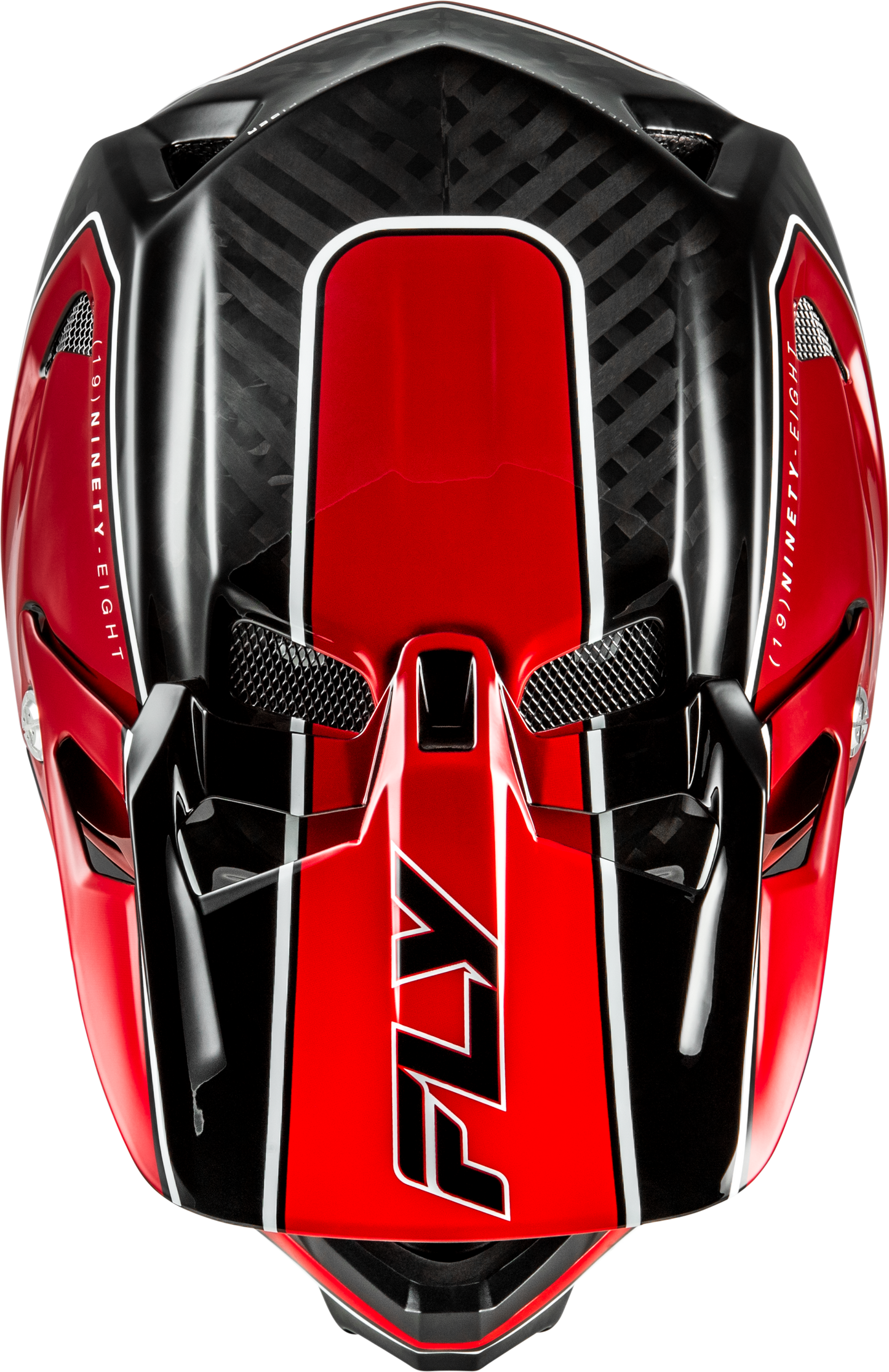 Fly Racing Werx R Flow Carbon Helmet Black Carbon/Red Large