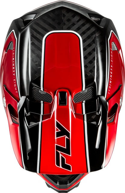 Fly Racing Werx R Flow Carbon Helmet Black Carbon/Red Large