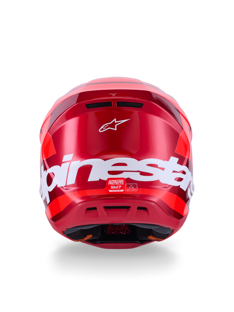 ALPINESTARS SM7 CORE HELMET RED GLOSSY OR ORANGE/BLUE