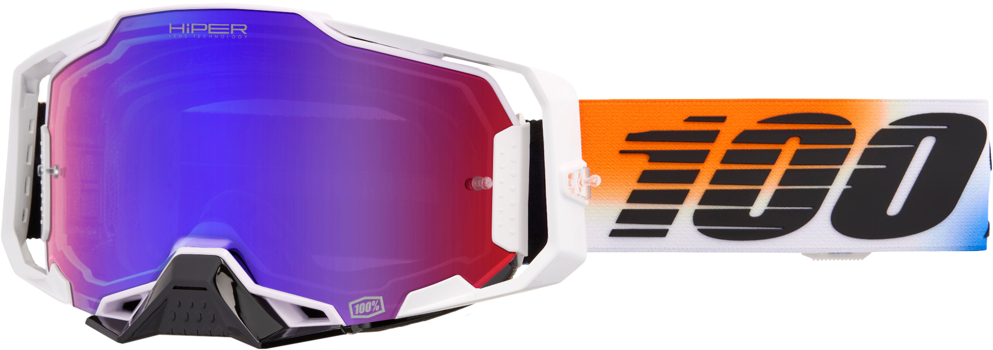 100 Percent Armega Hiper Goggle with United Mirror Red/Blue Lens