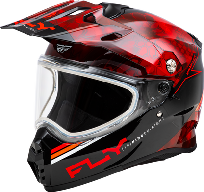 Fly Racing Trekker CW Conceal Helmet Dual Shield Red/Black Small