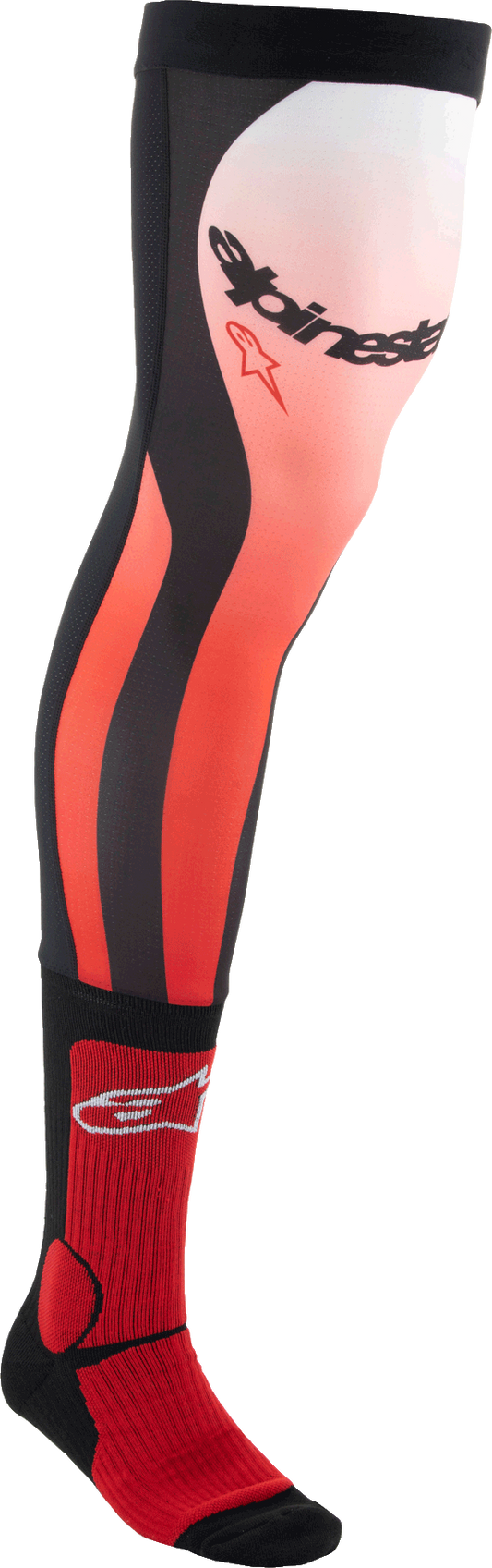 ALPINESTARS KNEE BRACE SOCKS BRIGHT RED/WHITE SM/MD