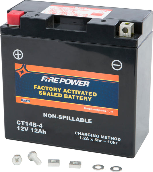 FIRE POWER CT14B-4 Sealed Maintenance-Free Motorcycle Battery
