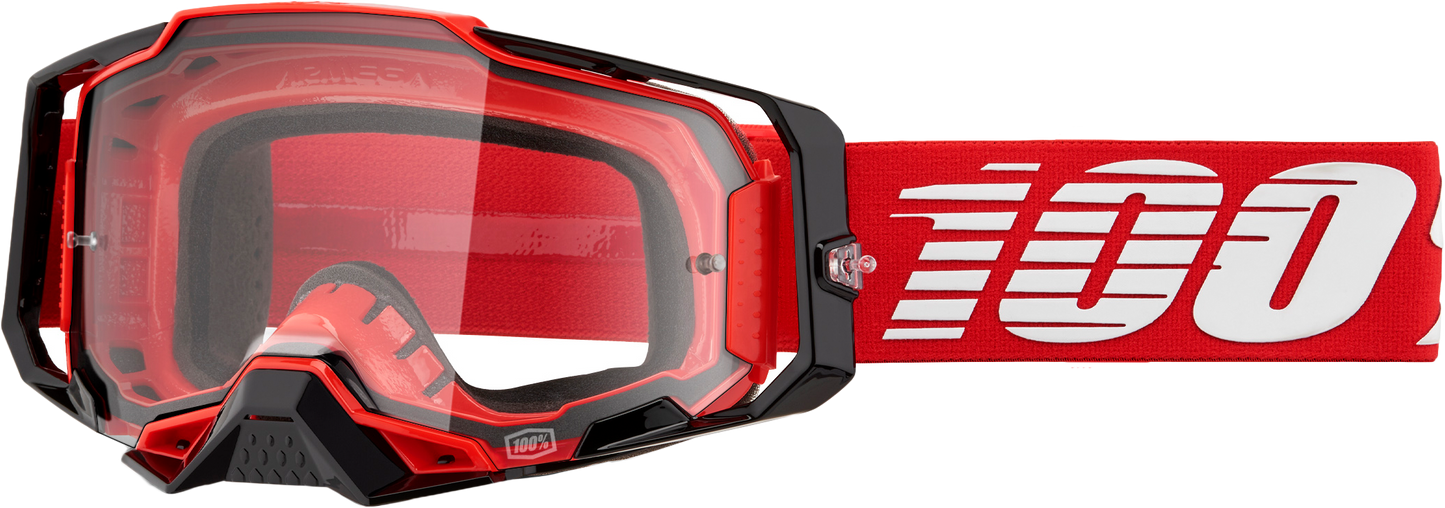 100-Percent Armega Goggle with Clear Lens – High-Impact MX Eye Protection