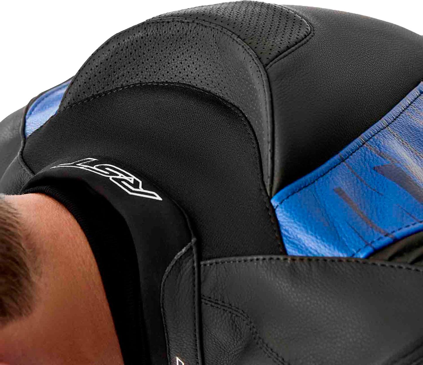 RST Tractech Evo D3o Leather Jacket Blue/Black Size Small