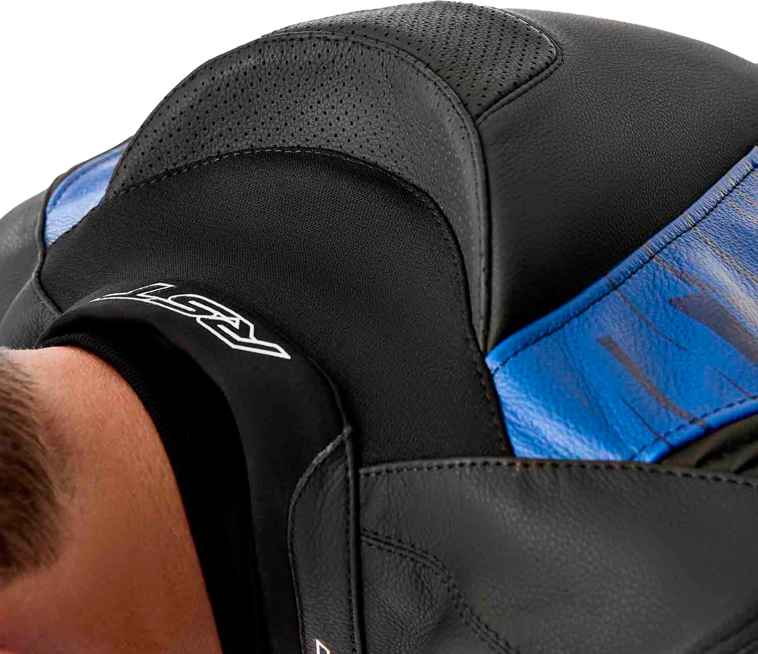 RST Tractech Evo D3o Leather Jacket Blue/Black Size Small