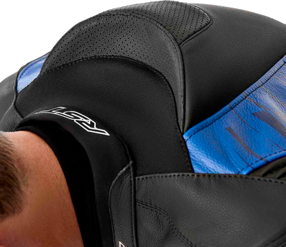RST Tractech Evo D3o Leather Jacket Blue/Black Size Small