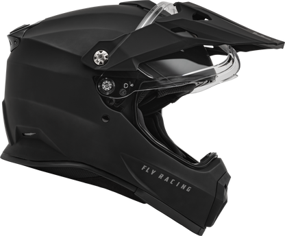 Fly Racing Trekker Solid Matte Black Motorcycle Helmet (Part F73-7036M)