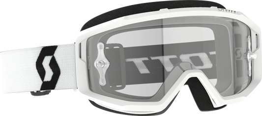 SCOTT Primal Goggle White Clear Works - Lightweight Anti-Fog Sports Goggles for Medium to Small Faces