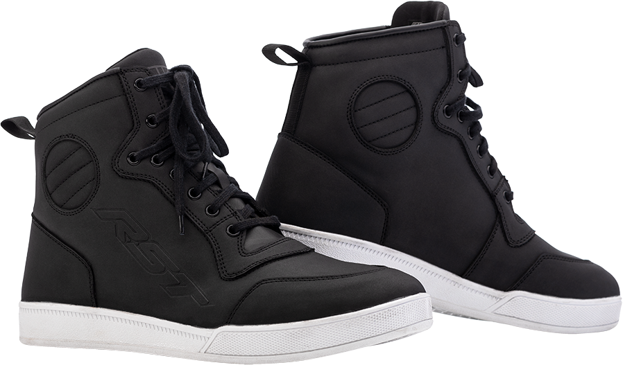 RST Women’s Hitop Moto CE Waterproof Shoe Black Size 5