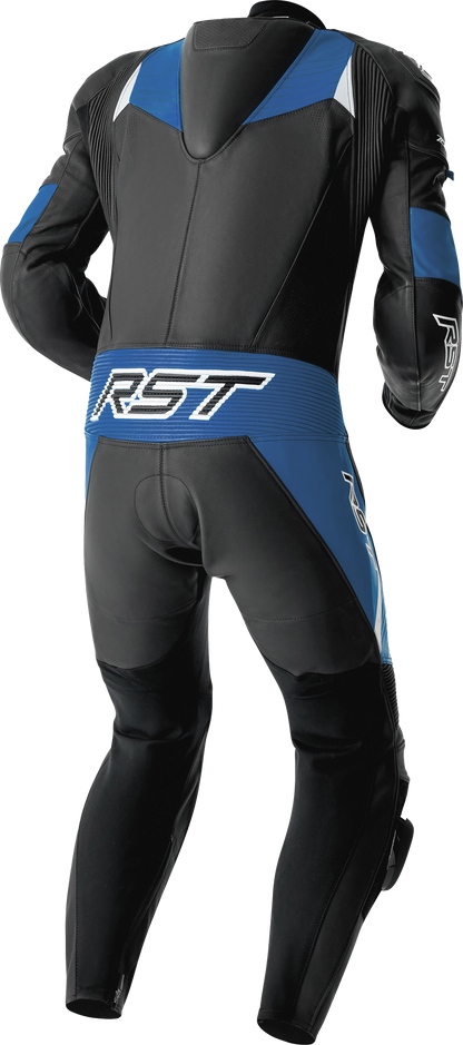 RST Tractech Evo D3o Suit Black and Blue Leather XL - High-Performance Motorcycle Gear