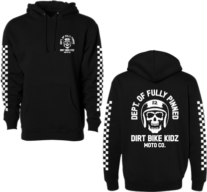 DBK Fully Pinned Hoodie Black 2X - Comfortable Cotton/Poly Blend for Adults and Youth