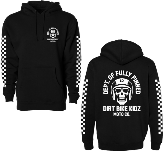 DBK Fully Pinned Youth Hoodie Black with Comfortable Cotton-Poly Blend