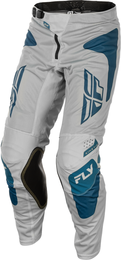 Fly Racing Kinetic Mesh Sym Pants Grey/Blue Size 40 with BOA® Fit System