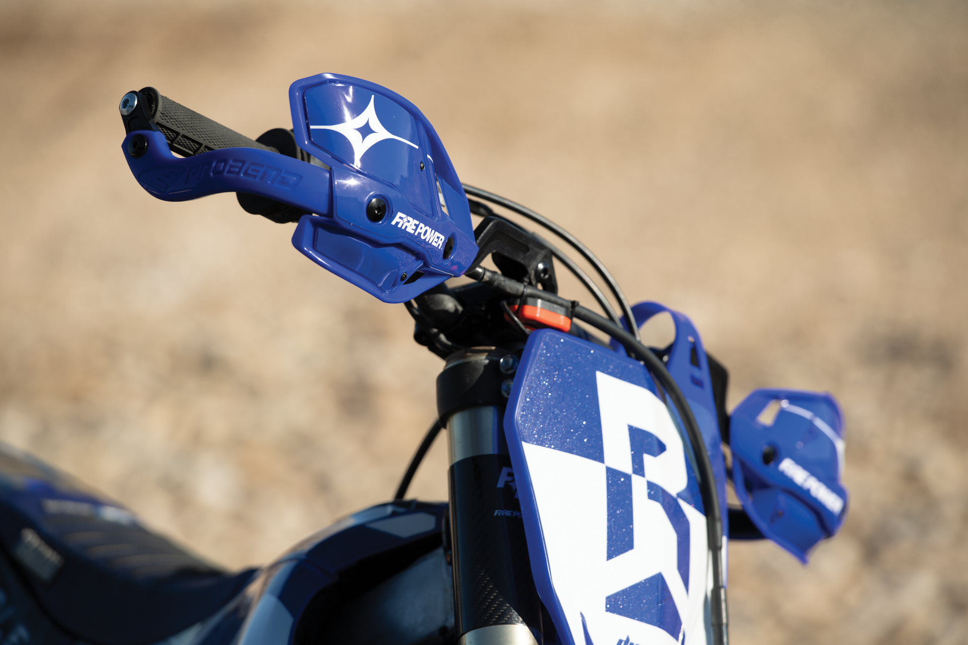 Fire Power 1 1/8 inch Closed Handguard with Probend Design and PowerGrip Bar Ends - Kelly Motorsports