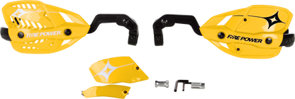 Fire Power 1 1/8 inch Closed Handguard Yellow with Probend Design and Center Reach Mounts - Kelly Motorsports