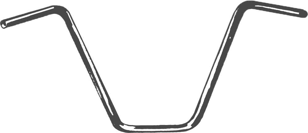 Fire Power 1" Handlebar Ape Hanger with 14" Rise – Classic Motorcycle Accessory - Kelly Motorsports