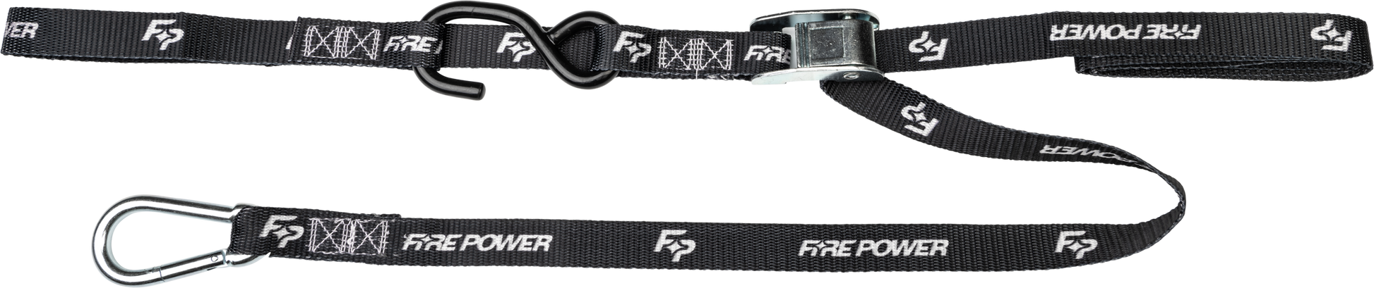 FIRE POWER 1 - Inch Tie Down Soft Tie Black, Pack of 2 - Kelly Motorsports