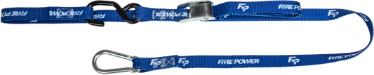 Fire Power 1 - Inch Tie Down Soft Tie Blue Pair – Heavy Duty Nylon Webbing with S - Hooks - Kelly Motorsports