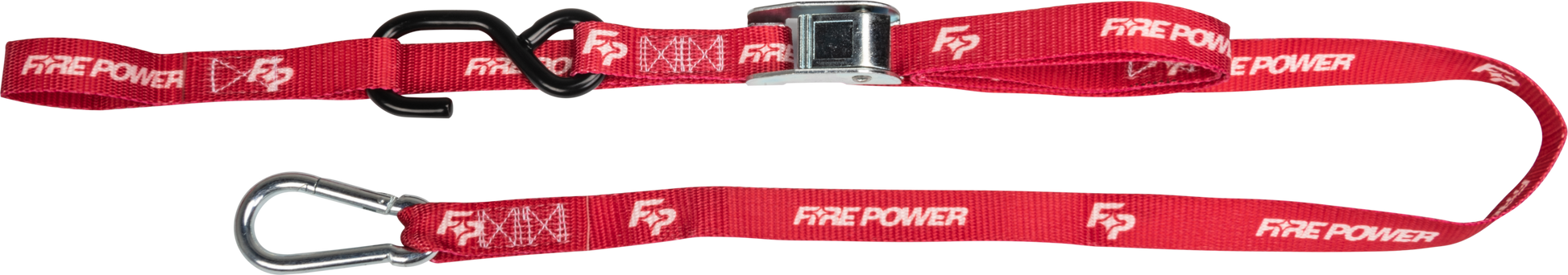 FIRE POWER 1 - Inch Tie Down Soft Tie Red, Pair - Kelly Motorsports