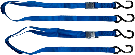 FIRE POWER 1 Inch x 6 Feet Tie Down Soft Tie Blue Pair - Kelly Motorsports
